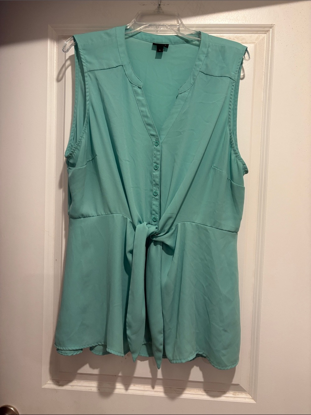 torrid Aqua Tie-Front Sleeveless Camisole